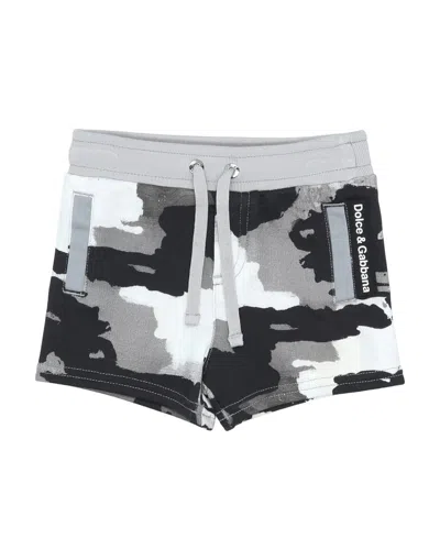 Dolce & Gabbana Babies'  Newborn Boy Shorts & Bermuda Shorts Light Grey Size 3 Cotton, Viscose, Polyurethane,