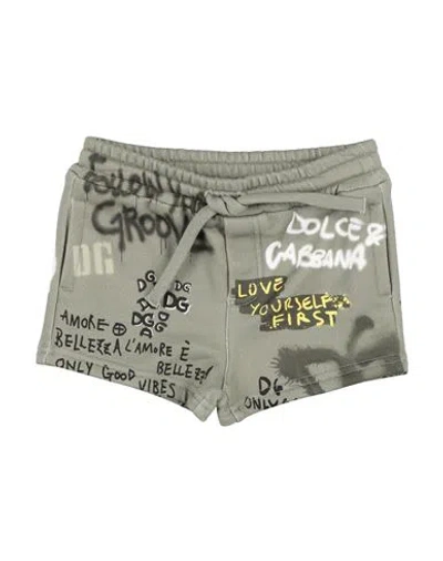 Dolce & Gabbana Babies'  Newborn Boy Shorts & Bermuda Shorts Military Green Size 3 Cotton