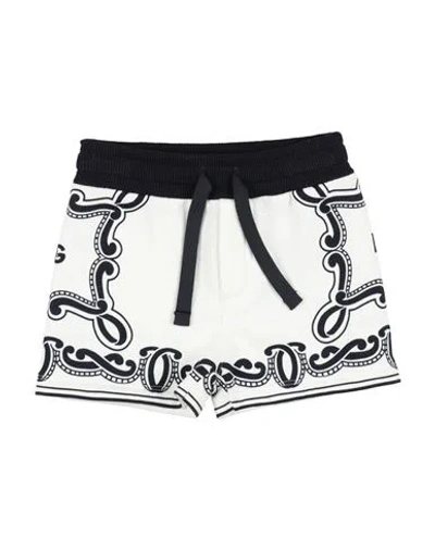 Dolce & Gabbana Babies'  Newborn Boy Shorts & Bermuda Shorts White Size 3 Cotton In Multi