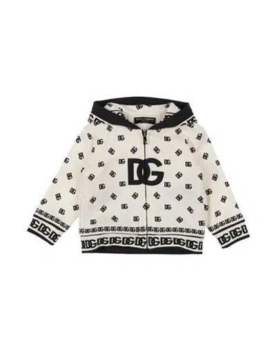 Dolce & Gabbana Babies'  Newborn Boy Sweatshirt Cream Size 3 Cotton In White