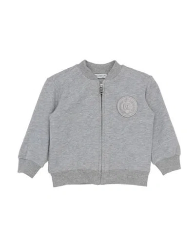Dolce & Gabbana Babies'  Newborn Boy Sweatshirt Grey Size 3 Cotton In Gray