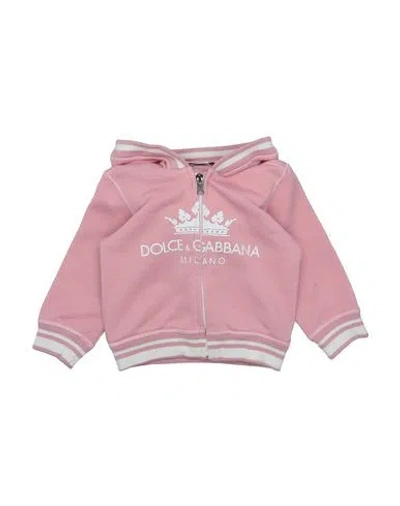 Dolce & Gabbana Babies'  Newborn Boy Sweatshirt Pink Size 3 Cotton, Polyester, Elastane