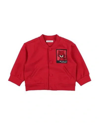 Dolce & Gabbana Babies'  Newborn Boy Sweatshirt Red Size 3 Cotton, Elastane, Viscose