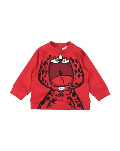 Dolce & Gabbana Babies'  Newborn Boy Sweatshirt Red Size 3 Cotton, Polyester