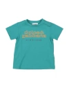 DOLCE & GABBANA DOLCE & GABBANA NEWBORN BOY T-SHIRT EMERALD GREEN SIZE 3 COTTON