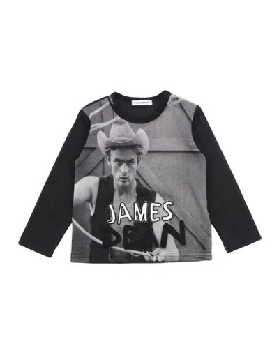 Dolce & Gabbana Babies'  Newborn Boy T-shirt Lead Size 3 Cotton, Silk, Polyester In Grey