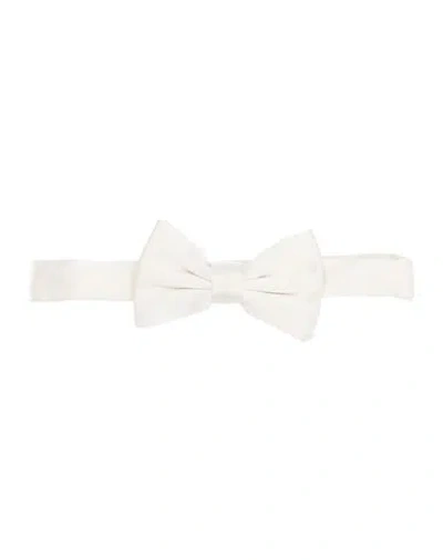 Dolce & Gabbana Babies'  Newborn Boy Ties & Bow Ties Ivory Size - Silk In White