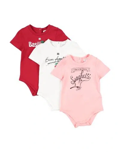 Dolce & Gabbana Newborn Girl Baby Accessories Set Pink Size 3 Cotton