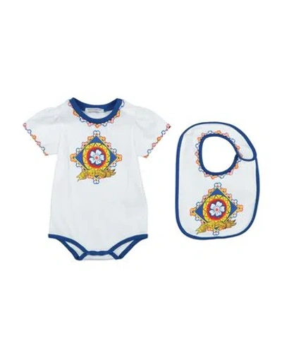 Dolce & Gabbana Newborn Girl Baby Accessories Set White Size 0 Cotton