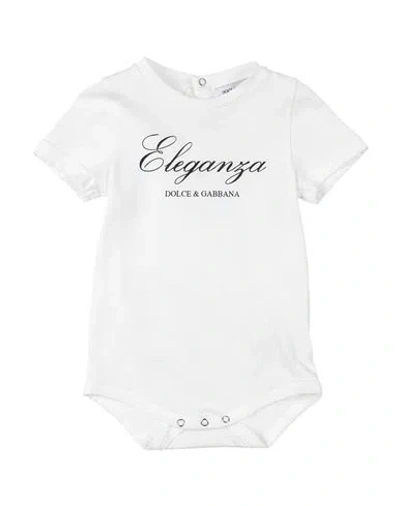 Dolce & Gabbana Newborn Girl Baby Bodysuit White Size 3 Cotton