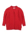 Dolce & Gabbana Newborn Girl Cardigan Red Size 3 Virgin Wool, Viscose In Red