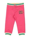 Dolce & Gabbana Newborn Girl Pants Fuchsia Size 3 Cotton, Polyester, Acetate, Silk In Pink