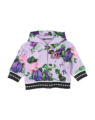 Dolce & Gabbana Babies'  Newborn Girl Sweatshirt Lilac Size 3 Cotton, Polyester