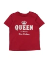 Dolce & Gabbana Newborn Girl T-shirt Burgundy Size 3 Cotton In Red