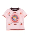 DOLCE & GABBANA DOLCE & GABBANA NEWBORN GIRL T-SHIRT LIGHT PINK SIZE 3 COTTON