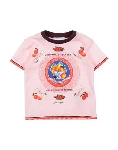 Dolce & Gabbana Babies'  Newborn Girl T-shirt Light Pink Size 3 Cotton
