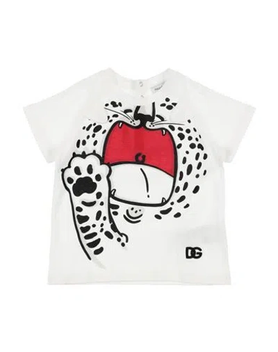 Dolce & Gabbana Babies'  Newborn Girl T-shirt White Size 3 Cotton