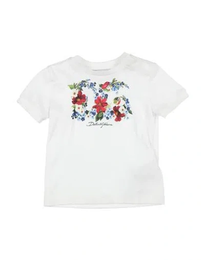 Dolce & Gabbana Babies'  Newborn Girl T-shirt White Size 3 Cotton