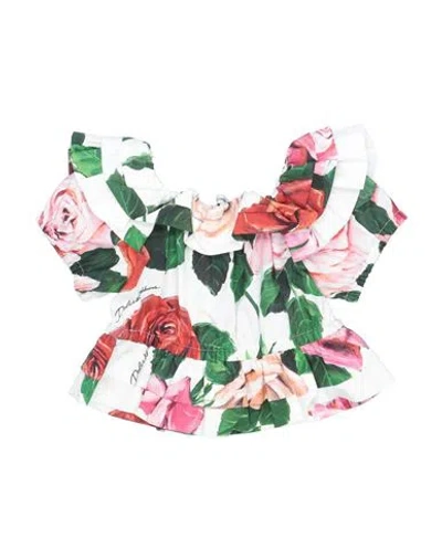 Dolce & Gabbana Babies'  Newborn Girl Top White Size 3 Cotton