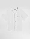 Dolce & Gabbana Non-stretch Linen Shirt With Dolce&gabbana Logo In White