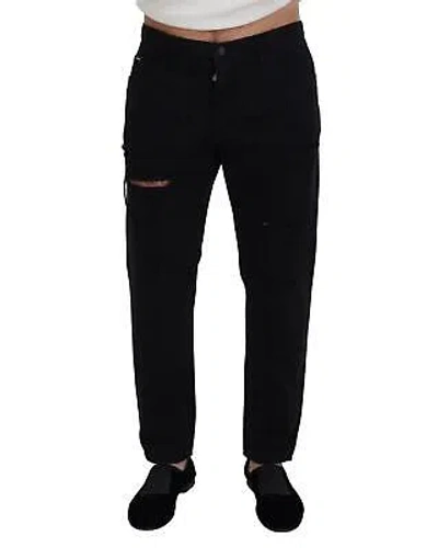 Pre-owned Dolce & Gabbana Normale Baumwolljeans - Pants - Black -size 46 In Schwarz