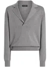 Dolce & Gabbana Long Sleeves Wool Blend Sweater In Grey