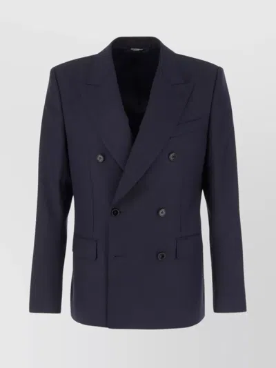 DOLCE & GABBANA NOTCH LAPELS WOOL BLAZER