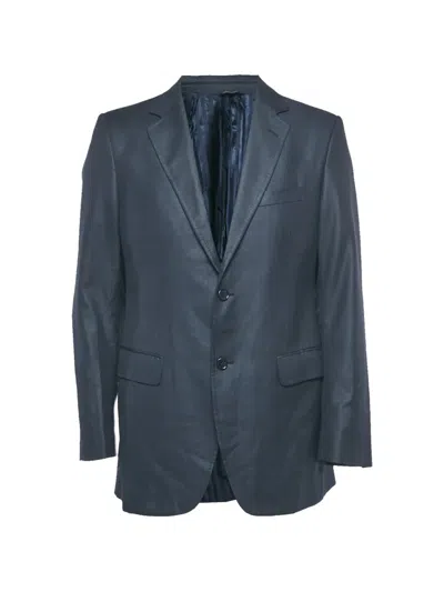 Pre-owned Dolce & Gabbana Notched-lapels Single-breasted Blazer In Blue