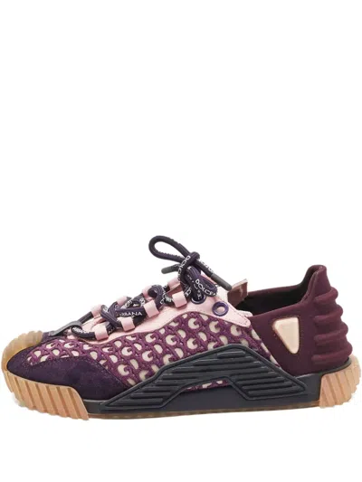 Pre-owned Dolce & Gabbana Ns1 Lace-up Sneakers In Purple