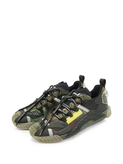 Pre-owned Dolce & Gabbana Ns1 Lace-up Sneakers In Black
