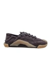 Dolce & Gabbana Ns1 Suede Sneakers Lead Grey Color In Black
