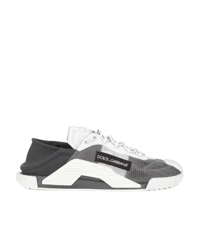 Dolce & Gabbana Sneakers Grey Skn In Black