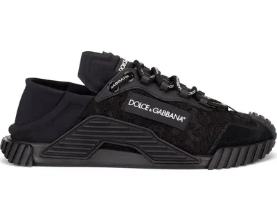 Pre-owned Dolce & Gabbana Ns1 Low Top Lace (women's) Sneakers In Black