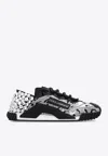 Dolce & Gabbana Crystal-embellished Lace-up Sneakers In Black
