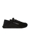 Dolce & Gabbana Ns1 Lace-up Canvas Sneakers With Lace Detail In Black