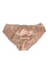 Dolce & Gabbana Nude Beige Silk Satin Stretch Bow Briefs Underwear In Nude