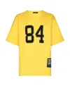 Dolce & Gabbana T-shirt Mit Nummern-patch In Yellow
