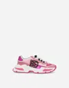 Dolce & Gabbana Nylon Airmaster Sneakers With Dg Logo In Pink