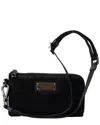 Dolce & Gabbana Nylon & Leather Pouch In Black