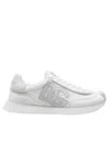 Dolce & Gabbana Cushion Sneaker In Mixed Materials Color White In Gray