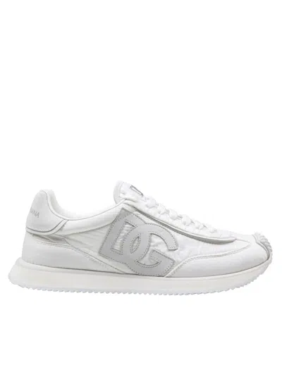 Dolce & Gabbana Nylon And Suede Sneakers In Gray