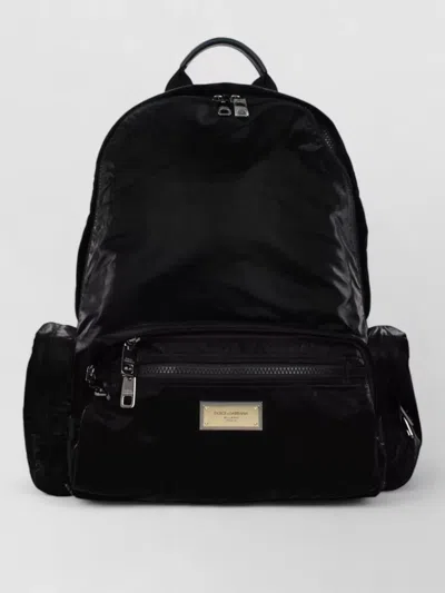 Dolce & Gabbana Nylon Backpack In Black