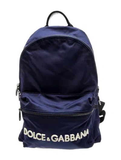 Pre-owned Dolce & Gabbana Nylon Backpack In Blue
