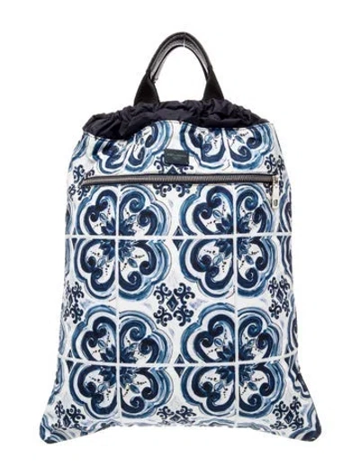 Pre-owned Dolce & Gabbana Nylon Backpack In Blue