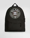 Dolce & Gabbana Nylon Backpack With Patch In Black