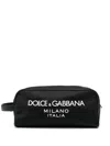 Dolce & Gabbana Necessaire With Logo In Black
