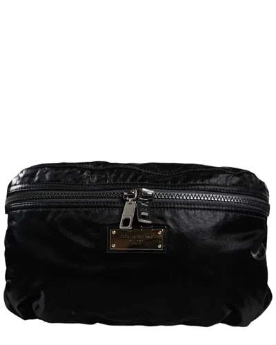 Dolce & Gabbana Nylon Belt Bag In Black