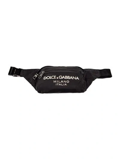 Pre-owned Dolce & Gabbana Nylon Belt Bag In Blue