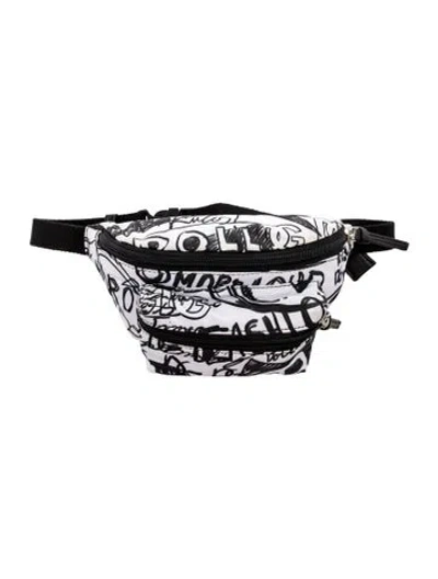 Pre-owned Dolce & Gabbana Nylon Belt Bag Medium In Black