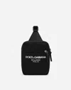 Dolce & Gabbana Nylon Belt Bag With Dolce&gabbana Logo In Black